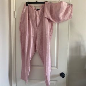 ELOQUII cropped tube top and pant set